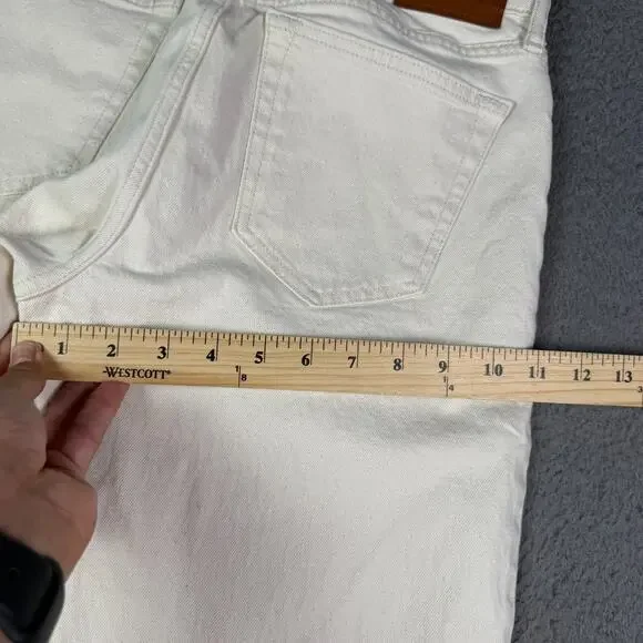 Abercrombie & Fitch Jeans Mens 29x30 Cream Vintage 90s Straight Stretch - Picture 11 of 12